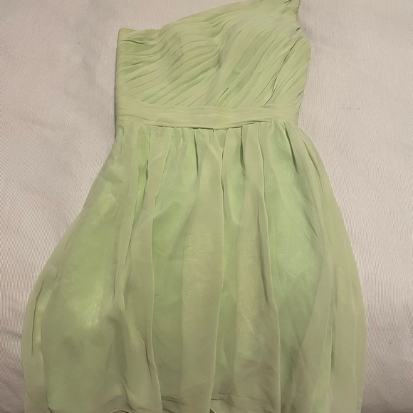 Dresses & Skirts - One-Shoulder Light Green Bridesmaid Dress